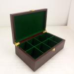 FSC BSCI Custom Packing Wooden Tea Bag Holder Glass Top Wood Display Box