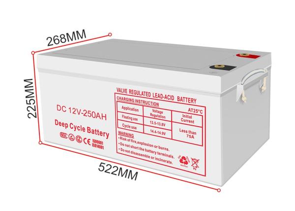 Buy cheap 12V 250AH Deep Cycle Solar Battery , Fusion Deep Cycle Battery from wholesalers