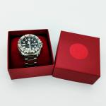 Single Personalised Red Velvet Jewellery Ring Box With Texture Surface Cardboard