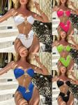 Luxury Metal Swimming Suits Bikini High Waisted Bikini Set Sexy 2 Piece