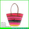 Buy cheap LUDA colorful straw beach bag wheat straw woven tote bag beach handbag straw bags from wholesalers