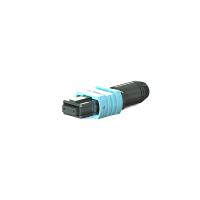 Buy cheap Mini 36mm MPO Optical Connector Aqua Fiber Optic Pigtail Connector product