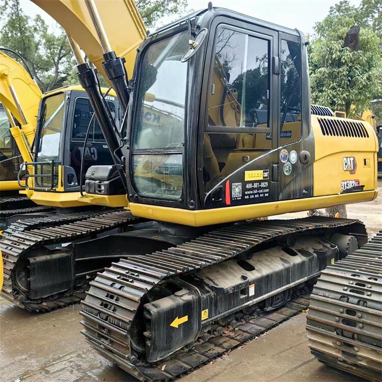CAT 313D Used Excavator CAT313 Original Hydraulic Cylinder Crawler Chain Moving Type 13 Ton