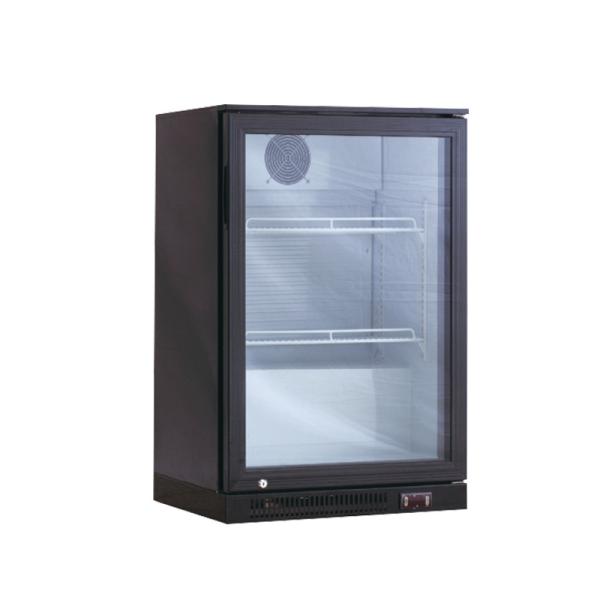 Buy cheap Single Door Hinged Commercial Bar Fridge Black Beer Display Chiller from wholesalers