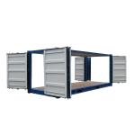 20ft Fully Side Opening Dry Cargo Shipping Container Plywood Floor Internal