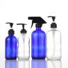 Buy cheap Cobalt Blue Glass Trigger Spray Bottle 250ml 500ml 1000ml Glass Boston Lotion Bottle with Pump and Logo/Graphic Design from wholesalers