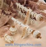 Hot selling delicate aluminum curtain rod pipe resin finials for home decoration