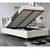 Buy cheap White Boucle Fabric Gas Lift Storage Bed With Four Metal Strong Feet from wholesalers