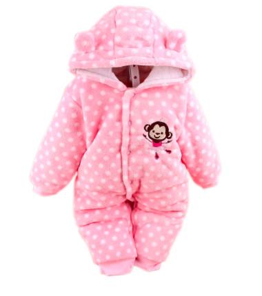 Buy cheap Winter custom baby clothes fleece lined newborn baby rompers from wholesalers