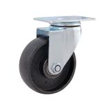 32mm European Industrial Total Lock Brake Threaded Stem Caster with Rubber