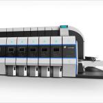 High Definition 4 Colors Flexo Printing Machine With Rotary Slotter Supplies