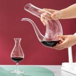 1000ML U Shaped Swan Crystal Wine Decanter 35oz Hand Blown Lead Free