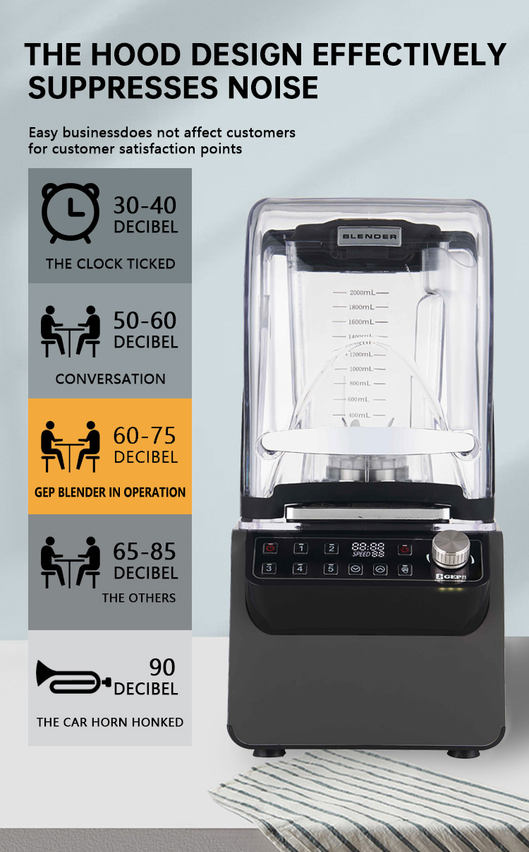 2.5HP Blender 220V Professional Ice Crusher Blender With Smart Programmable DIY Loop