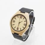 Natural Maple Minimalist Leather Watch / Genuine Leather Wood Watch