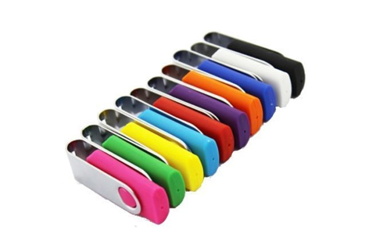 2.0 2G orange color swivel twist metal USB with customized logo and package show life brand