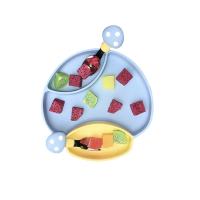 Buy cheap Safety Durable Silicone Baby Tray Feeding Plate With Spoon And Fork product