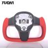 Buy cheap Yoke Shape Carbon Fiber Red Leather Steering Wheel Tesla Model 3 Y Custom Made from wholesalers