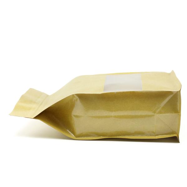 Buy cheap Transparent window zipper top kraft paper packaging bag Side Gusset stand up coffee pouch from wholesalers