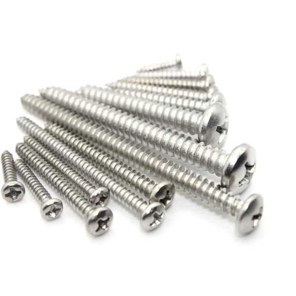 SS304 Stainless Steel Pan Head Self-Tapping Screws for Metal Metric Measurement