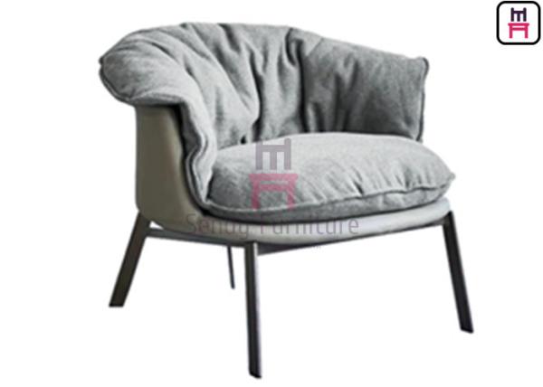 Buy cheap Upholstered Unfolder 0.6cbm Metal Base Sofa Chair Height 45cm from wholesalers