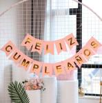 Printed Feliz Cumpleanos Party Decoration Items Garland Fishtail Swallow Tailed