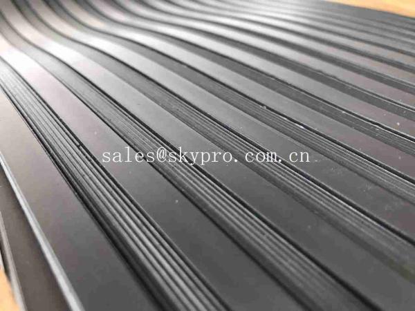 Buy cheap Black 3mm Thick Rubber Floor Matting Sheet Anti-slip Fine Ribbed Corrugated from wholesalers