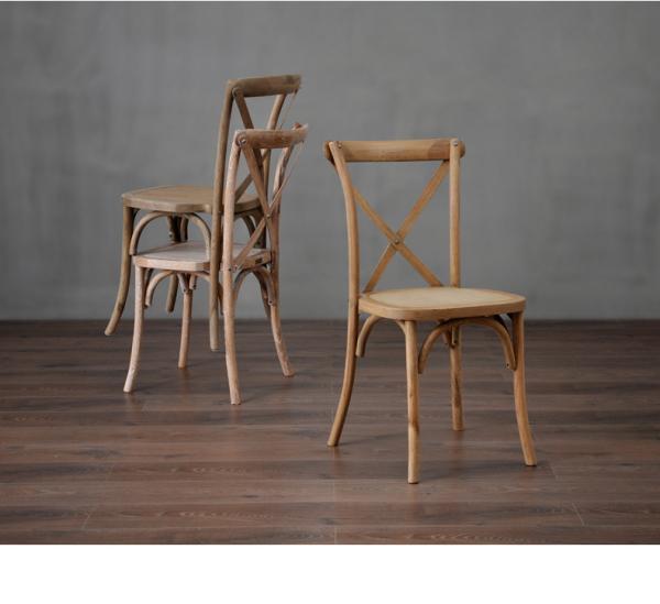 Buy cheap Event rental wedding oak wood cross back chair rattan set X back chair event wedding cushion chair from wholesalers