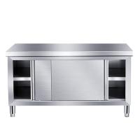 Buy cheap 1.2mm Food Prep Garage Cabinet Workbench , Stainless Steel Kitchen Table product