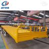 Buy cheap 40ft Container Carrier Flat Deck Semi Trailers Air / Mechanical Suspension from wholesalers