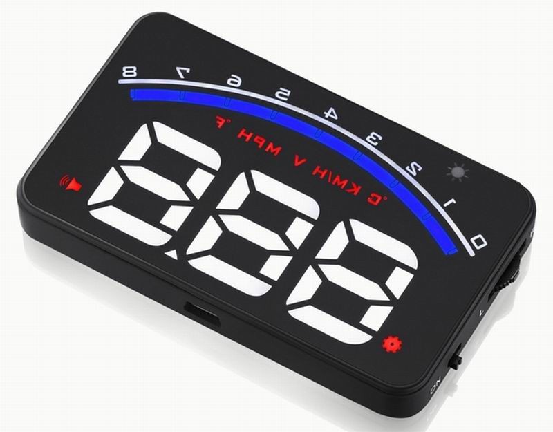 Ouchuangbo Car Head Up Display 3.5 inch Windscreen Projector OBD2 EUOBD Driving Data Display Speed RPM Water