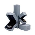 Custom Logo Leather Jewelry Box for Earrings Rings Bracelets and Necklaces by