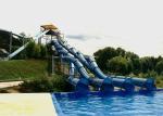 Large Kids Aquaslide Fiberglass Pool Slide High Speed Popular Amusement
