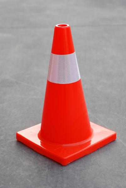 Buy cheap 18" Fluorescent Orange PVC Road Cone Plastic Safety Cone from wholesalers