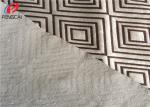 Diamond Check Printed Warp Knitting Polyester Velvet Fabric For Furnure