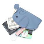 FIRST LAYER COWHIDE WOMEN'S COIN PURSE NEW ELEPHANT CREATIVE TASSEL ZIPPER BAG