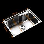 Undermount Kitchen Bathroom Sinks With Single Bowl Brushed Metal Material