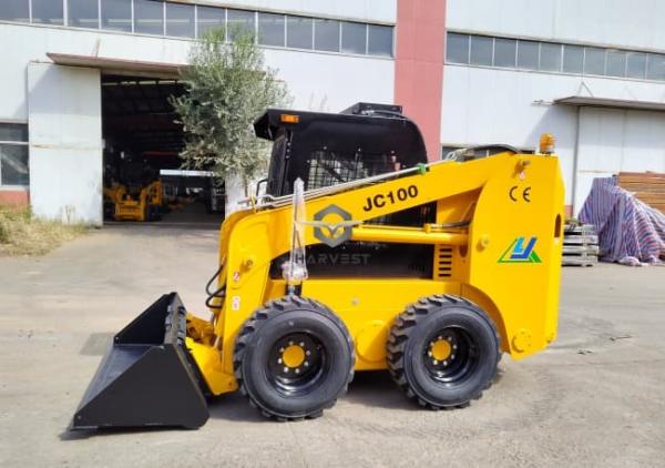 Buy cheap 1100kg Skid Steer Loader JC100 Weichai 73kw with 84'' angle broom For Sale from wholesalers