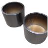 Buy cheap Outdoor black cylinder medium cast iron flower pot with wheels from wholesalers
