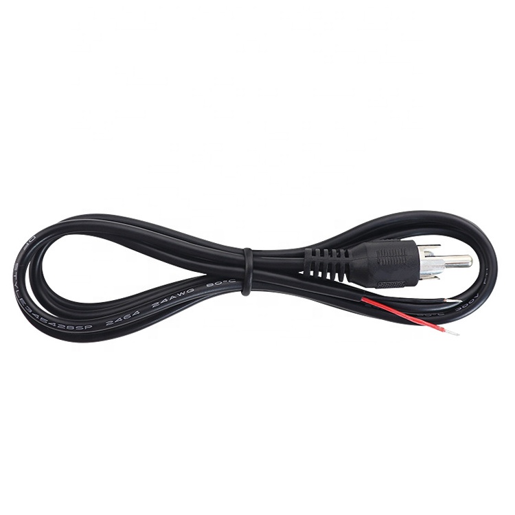 Custom RCA Male Plug to Bare Stripped Wire Tinned Ends Cable
