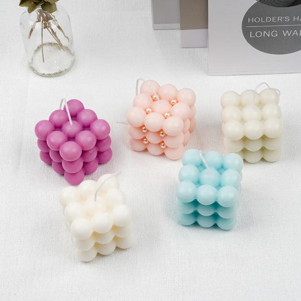 Buy cheap Natural Soy Wax Velas Aromatics Cube Bubble Candle Scented Candles Artistic Candle from wholesalers