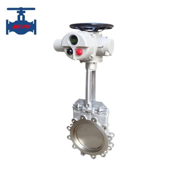 Buy cheap Class150 WCB CF8 CF8M Motorised Knife Gate Valve Cast Steel Stainless Steel ANSI Standard from wholesalers