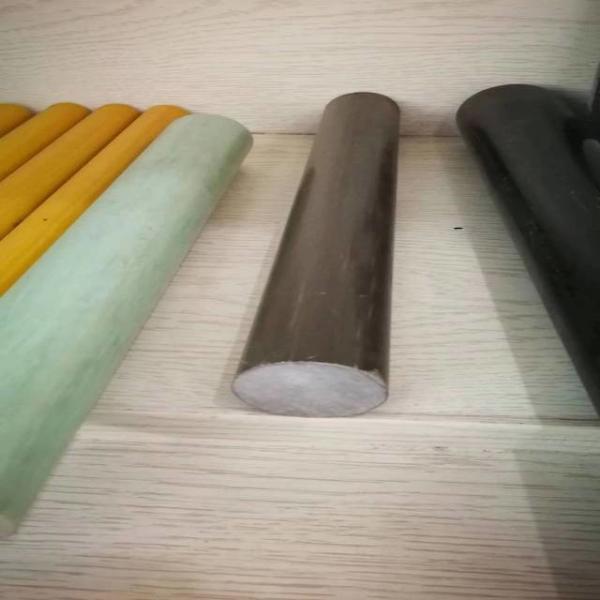 Diameter 38mm FRP round bar of brown color made from E glass roving and Iso