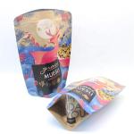 CMYK Printed 70g Kraft Paper Laminated Bags Zipper Top Resealable Stand Up