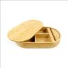 Buy cheap Bamboo Oval Mirror Jewelry Box Jewelry Organizer Multi Divided from wholesalers