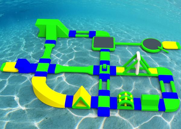 Buy cheap Custom Green 35x21m Inflatable Water Parks Floating PVC Tarpaulin For Kids from wholesalers