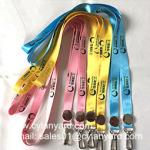 Luxury nylon lanyard with metal coin decoration, metal coin lanyards