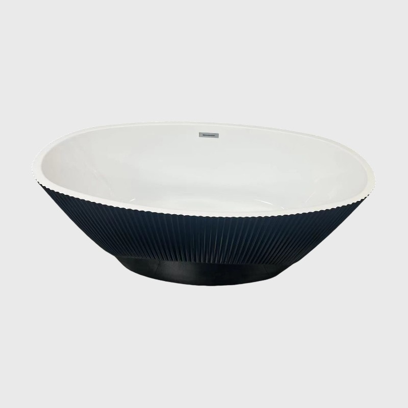 CUPC Large Modern Acrylic Black Corner Bathtub Shower 1600mm