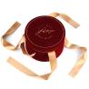 Buy cheap Red Cylindar Candy Packaging Box With Ribbon Tied Velevt Gift from wholesalers