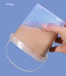 Printing Round 1 Liter Transparent Plastic Bucket for Chocolate Cookies Food