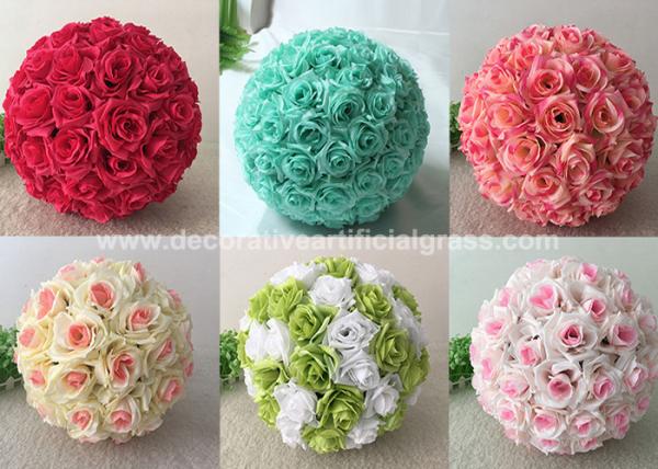 Buy cheap 8'' Fake Flower Balls Silk Fabric Hanging Kissing Ball Flowers from wholesalers